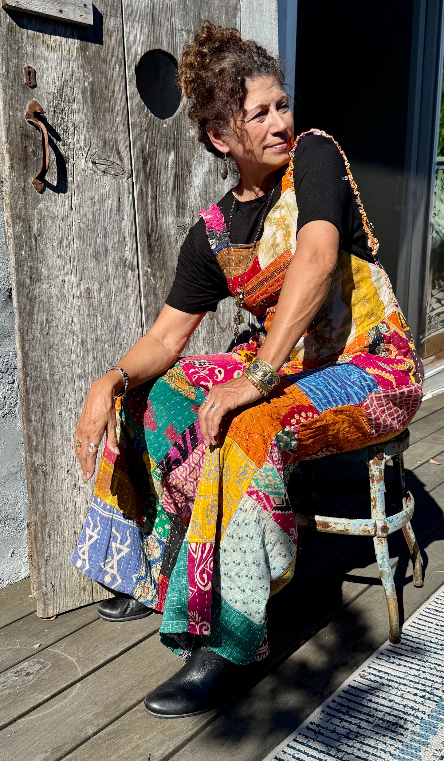 Women's Patchwork Overalls