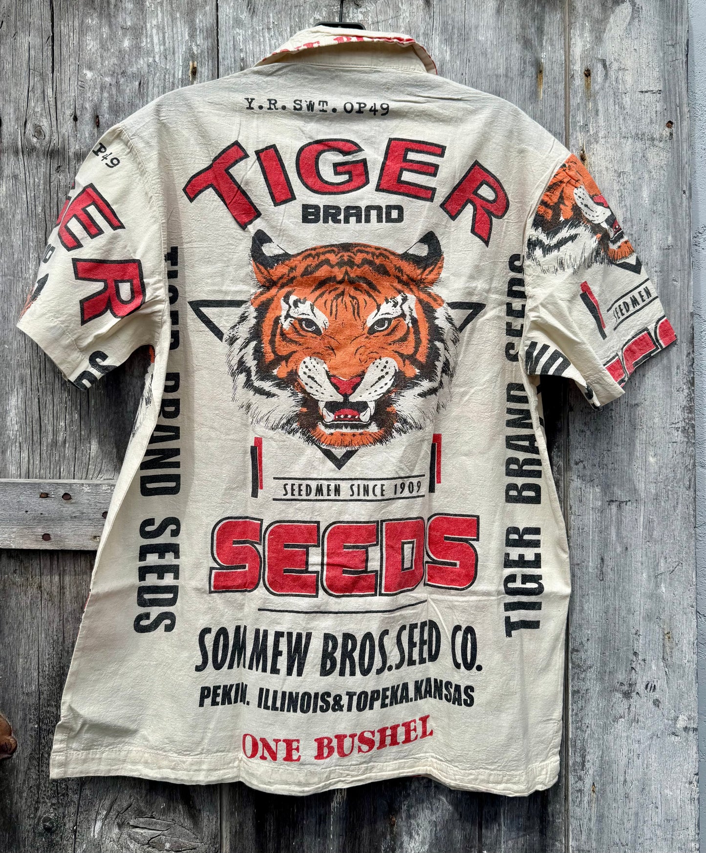 Short Sleeve Up-Cycled Tiger Shirt