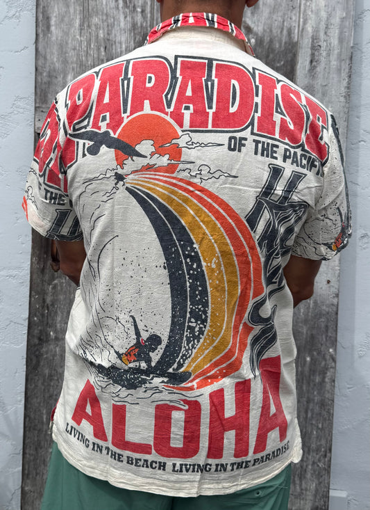 Short Sleeve Aloha Up-Cycled Shirt